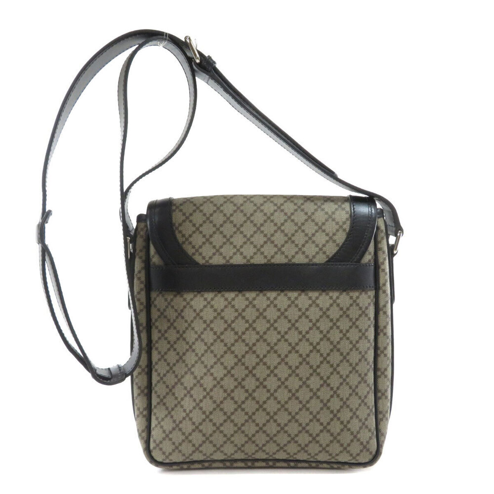 Gucci Shoulder Diamante Leather Bag Black